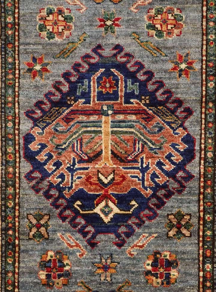 2' 7 x 7' 10 Hand Knotted Kazak Runner Rug