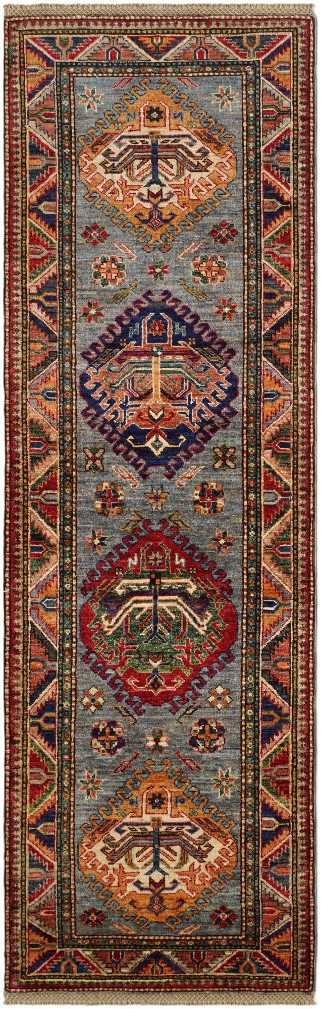 2' 7 x 7' 10 Hand Knotted Kazak Runner Rug