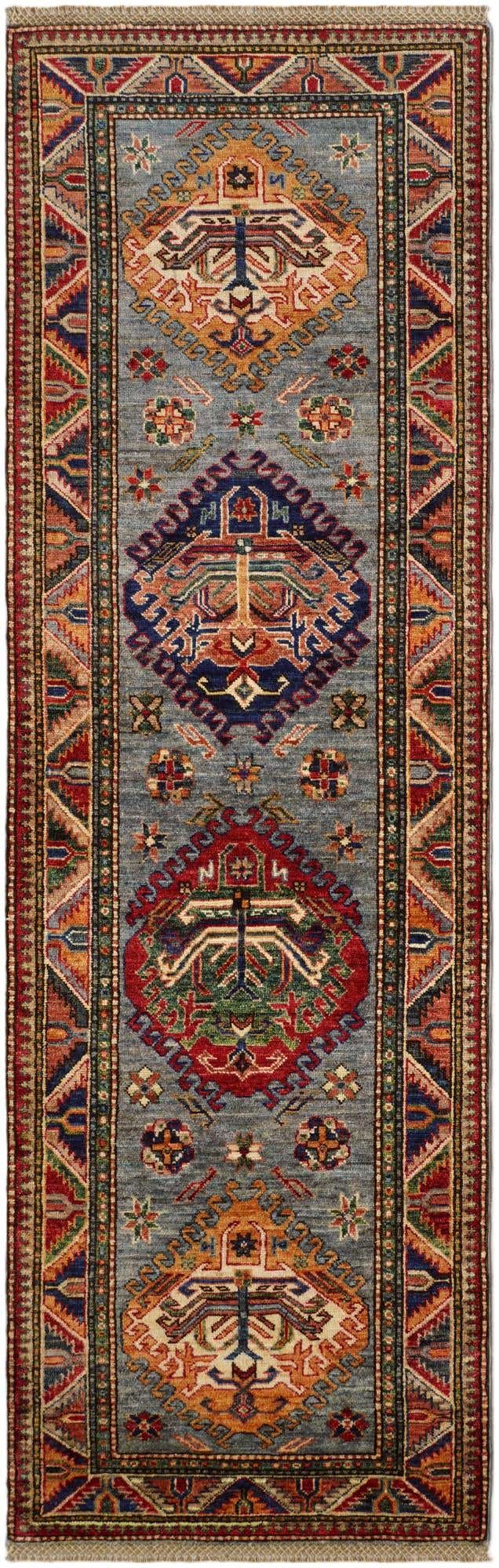 2' 7 x 7' 10 Hand Knotted Kazak Runner Rug