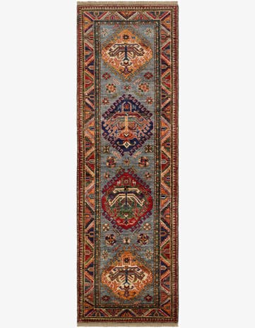 2' 7 x 7' 10 Hand Knotted Kazak Runner Rug