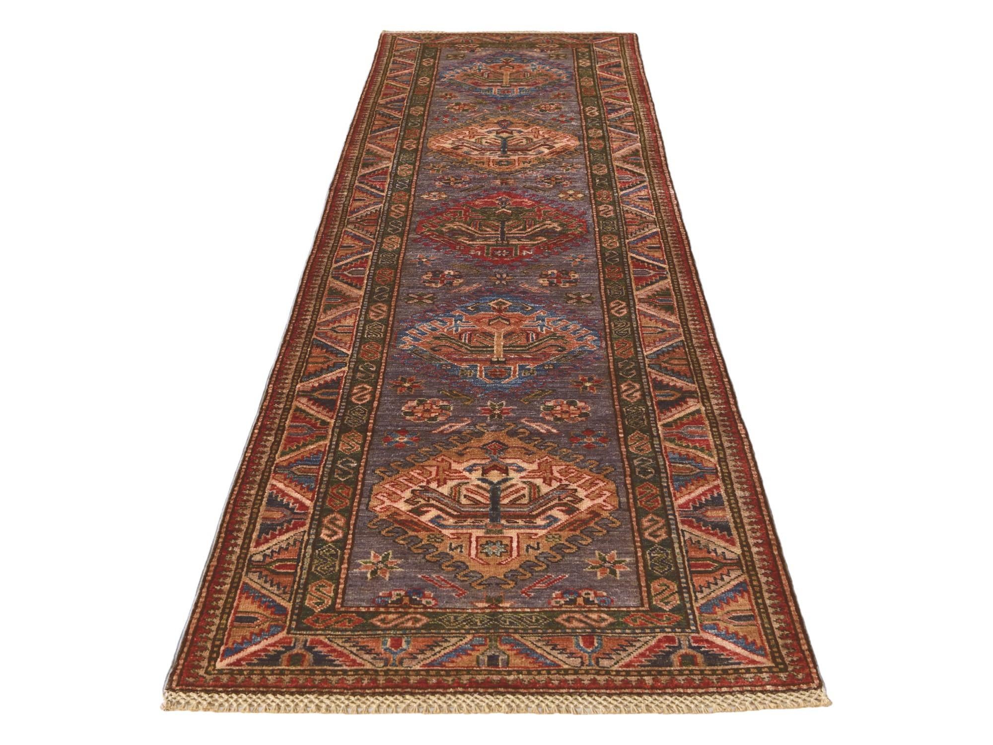 2' 7 x 9' 1 Hand Knotted Kazak Runner Rug