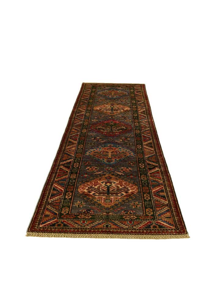 2' 7 x 9' 1 Hand Knotted Kazak Runner Rug