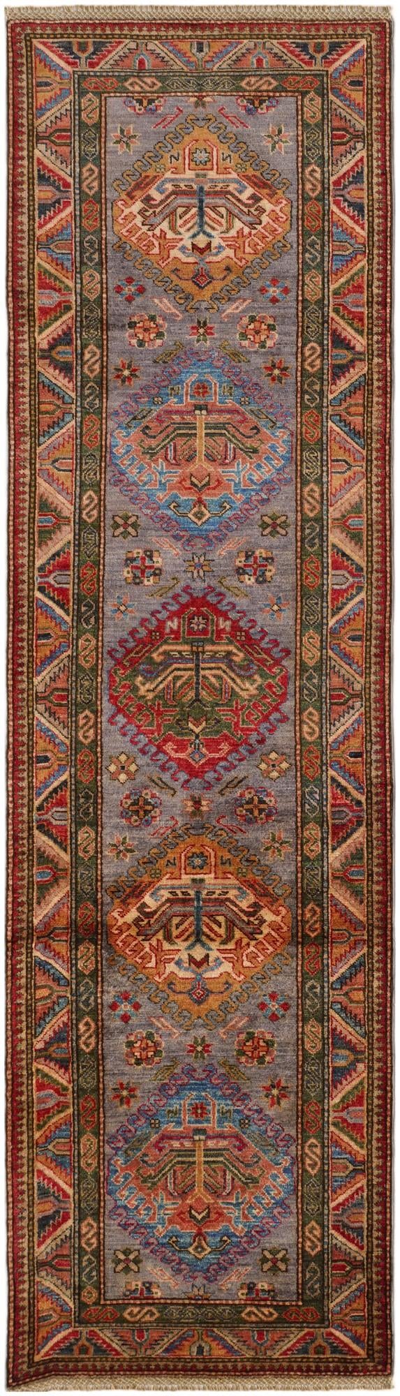 2' 7 x 9' 1 Hand Knotted Kazak Runner Rug