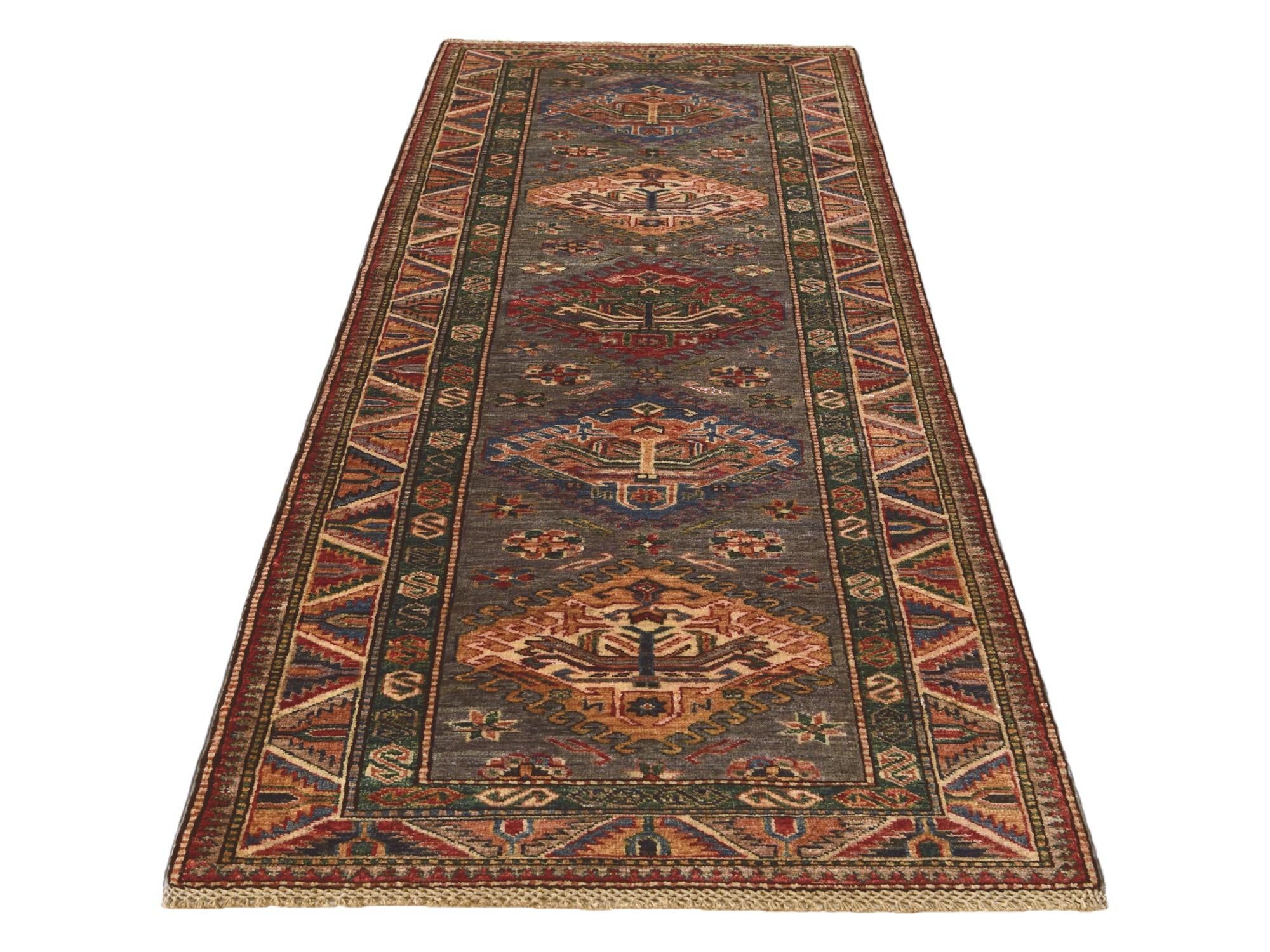 2' 10 x 8' Hand Knotted Kazak Runner Rug