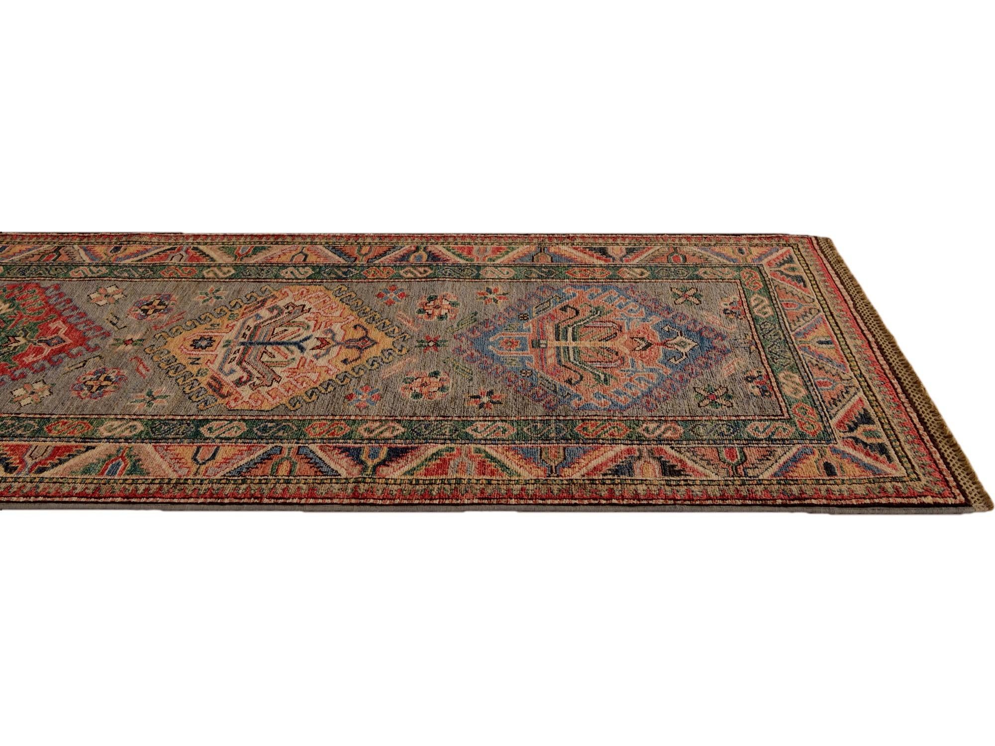 2' 10 x 8' Hand Knotted Kazak Runner Rug