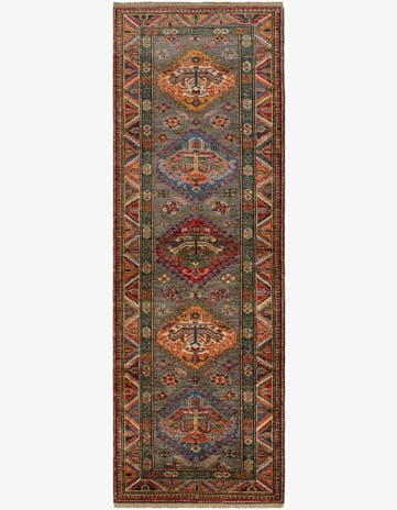 2' 10 x 8' Hand Knotted Kazak Runner Rug