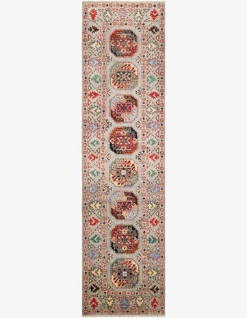 2' 7 x 9' 8 Hand Knotted Kazak Runner Rug