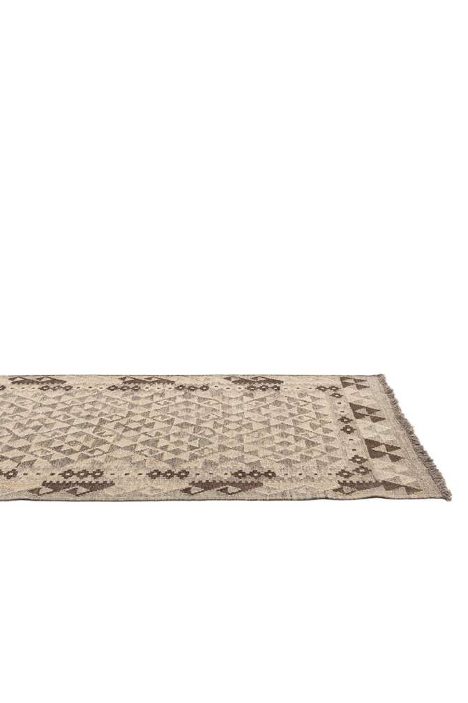 2' 9 x 12' 11 Hand Woven Kilim Maymana Wool Runner Rug
