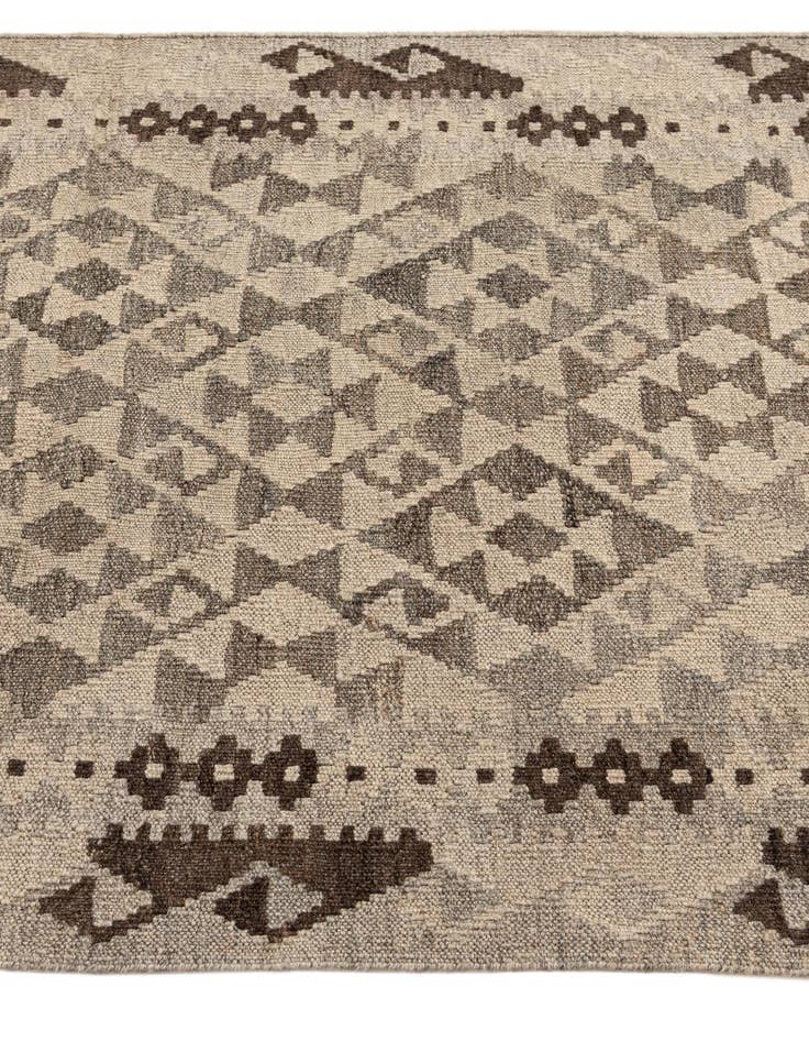 Detail image of 2' 9 x 12' 11  Hand Woven Kilim Maymana Wool Runner Rug