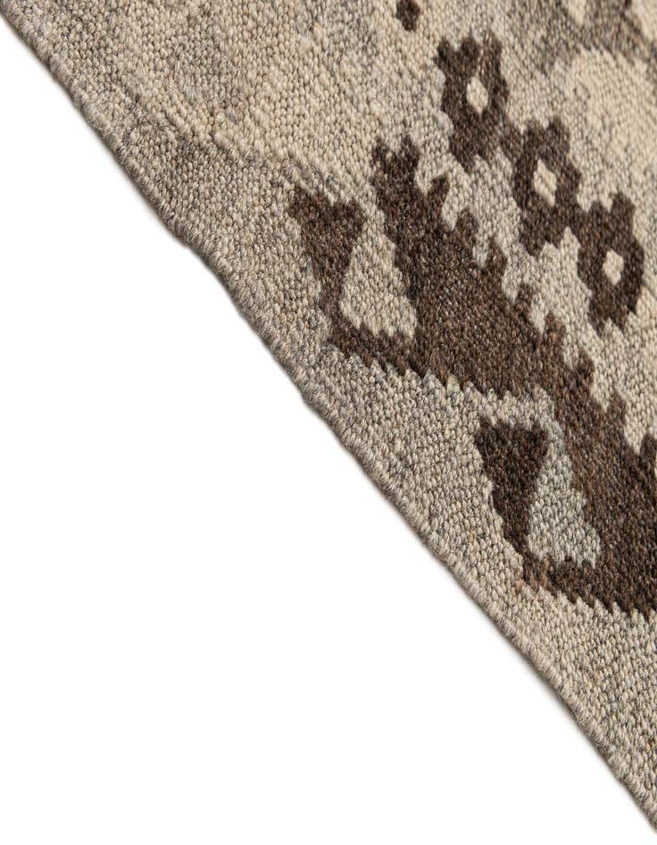 Detail image of 2' 9 x 12' 11  Hand Woven Kilim Maymana Wool Runner Rug