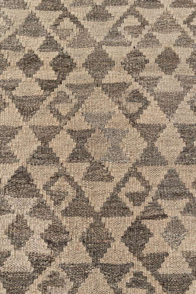 2' 9 x 12' 11 Hand Woven Kilim Maymana Wool Runner Rug