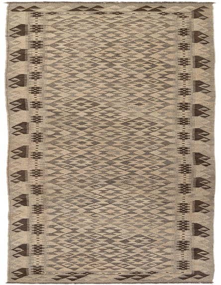 Detail image of 2' 9 x 12' 11 Hand Woven Kilim Maymana Wool Runner Rug