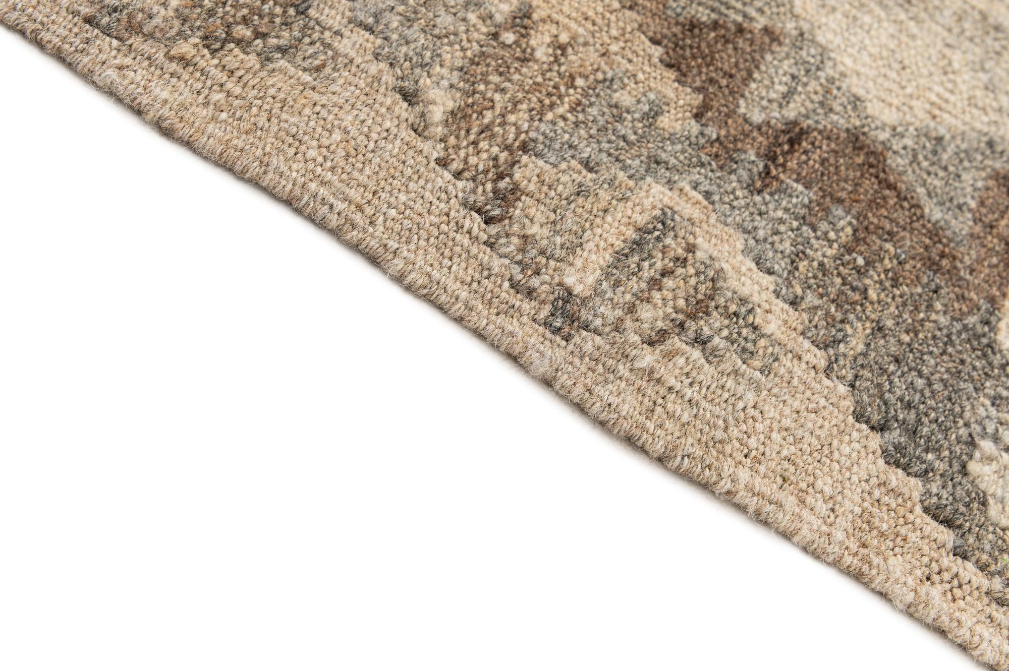 2' 10 x 9' 6 Hand Woven Kilim Maymana Wool Runner Rug