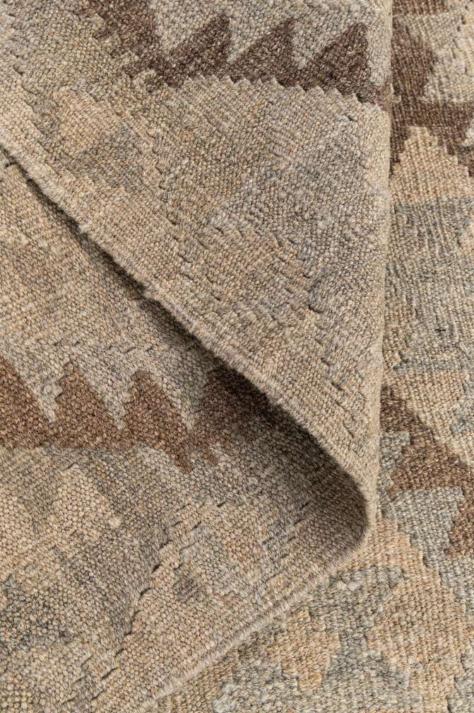 2' 10 x 9' 6 Hand Woven Kilim Maymana Wool Runner Rug