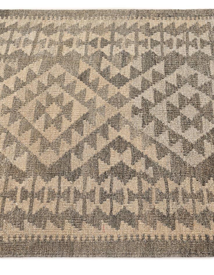 Detail image of 2' 9 x 9' 8 Hand Woven Kilim Maymana Wool Runner Rug