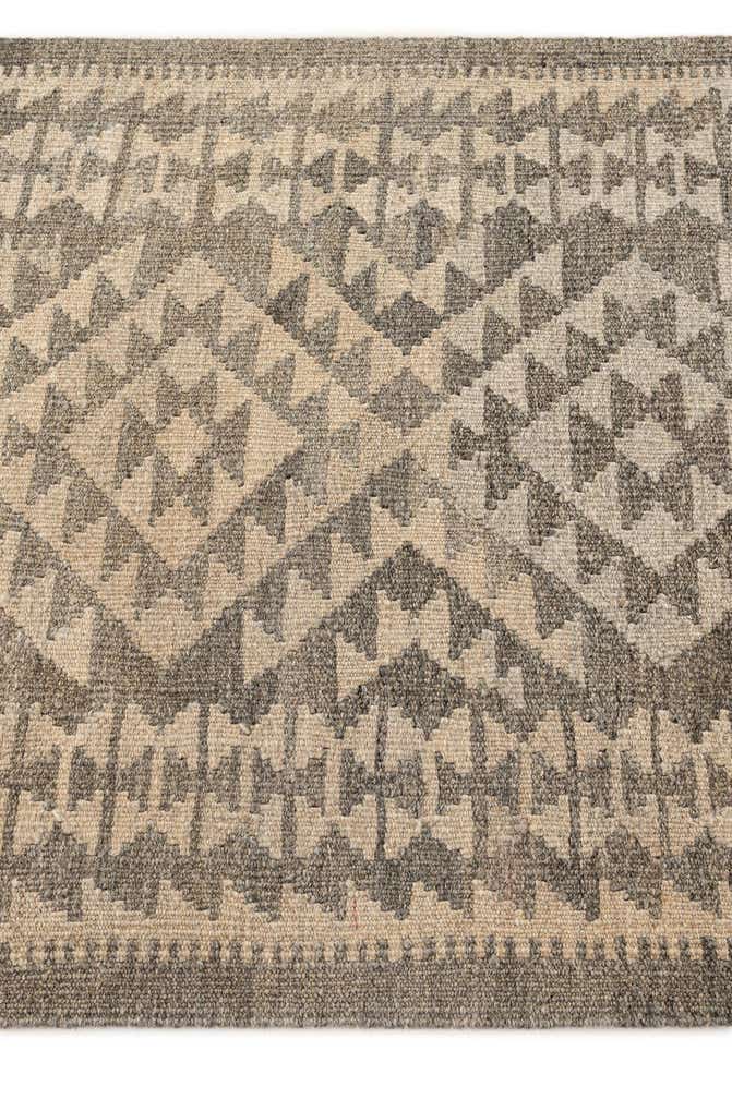 2' 9 x 9' 8 Hand Woven Kilim Maymana Wool Runner Rug