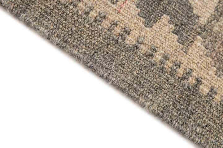 2' 9 x 9' 8 Hand Woven Kilim Maymana Wool Runner Rug