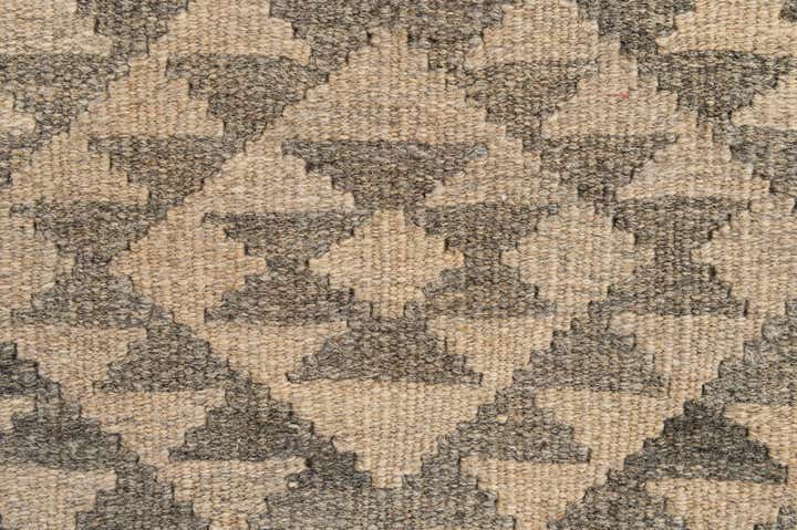 2' 9 x 9' 8 Hand Woven Kilim Maymana Wool Runner Rug