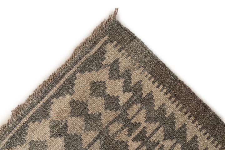 2' 9 x 9' 8 Hand Woven Kilim Maymana Wool Runner Rug