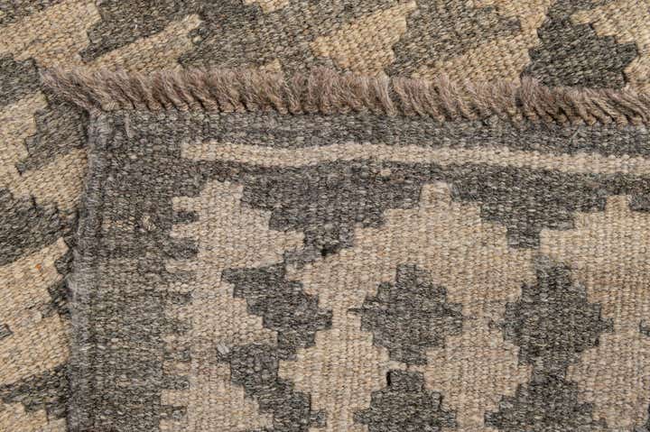 2' 9 x 9' 8 Hand Woven Kilim Maymana Wool Runner Rug