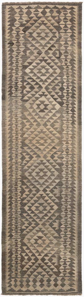 Detail image of 2' 9 x 9' 8 Hand Woven Kilim Maymana Wool Runner Rug
