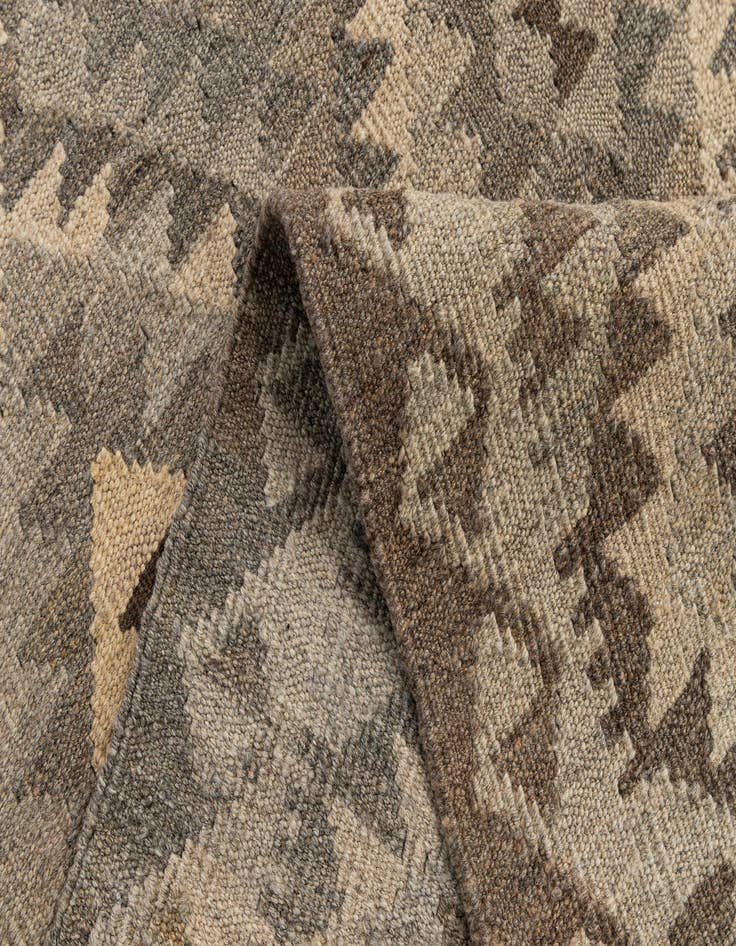 Detail image of 2' 9 x 9' 8  Hand Woven Kilim Maymana Wool Runner Rug