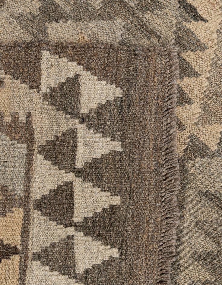 Detail image of 2' 9 x 9' 8  Hand Woven Kilim Maymana Wool Runner Rug
