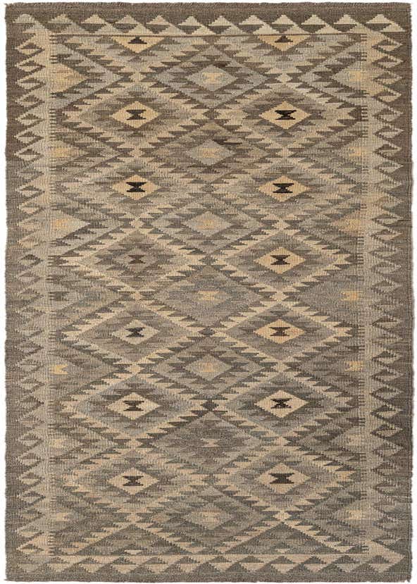 2' 9 x 9' 8 Hand Woven Kilim Maymana Wool Runner Rug