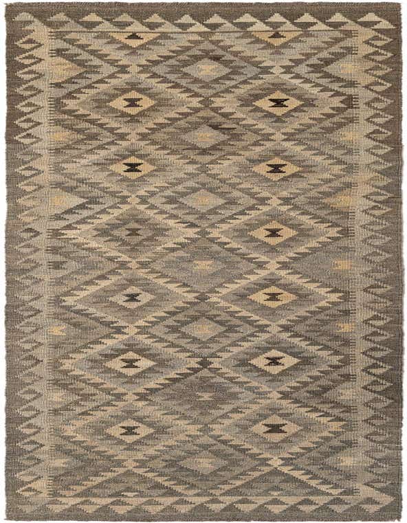 2' 9 x 9' 8 Hand Woven Kilim Maymana Wool Runner Rug