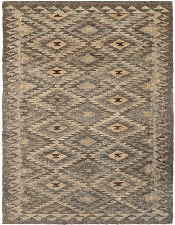 Detail image of 2' 9 x 9' 8 Hand Woven Kilim Maymana Wool Runner Rug
