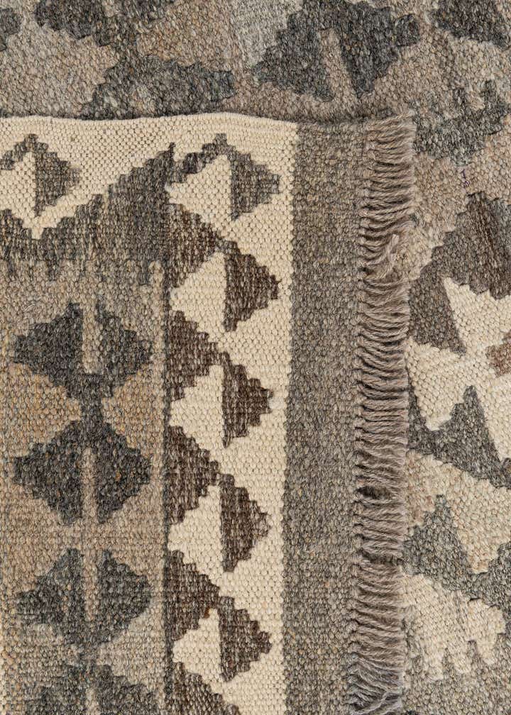 2' 7 x 9' 7 Hand Woven Kilim Maymana Wool Runner Rug