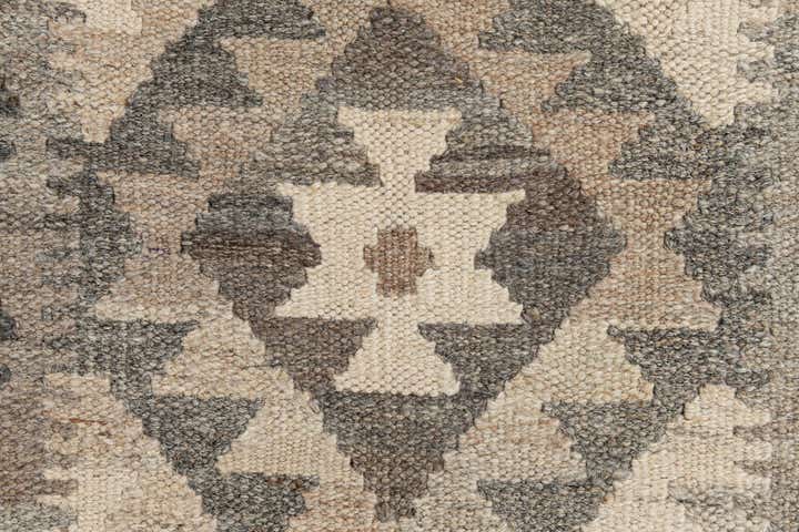 2' 7 x 9' 7 Hand Woven Kilim Maymana Wool Runner Rug