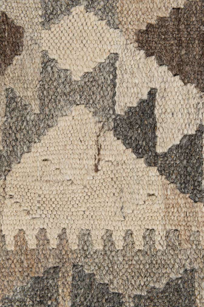 2' 7 x 9' 7 Hand Woven Kilim Maymana Wool Runner Rug