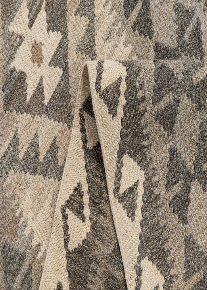 2' 7 x 9' 7 Hand Woven Kilim Maymana Wool Runner Rug