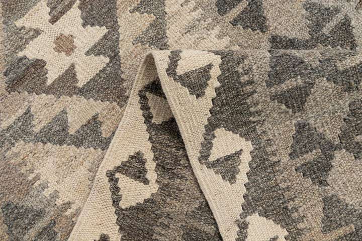 2' 7 x 9' 7 Hand Woven Kilim Maymana Wool Runner Rug