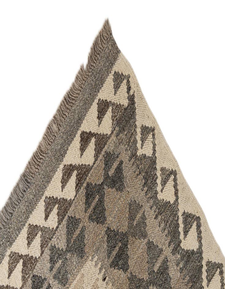 Detail image of 2' 7 x 9' 7  Hand Woven Kilim Maymana Wool Runner Rug