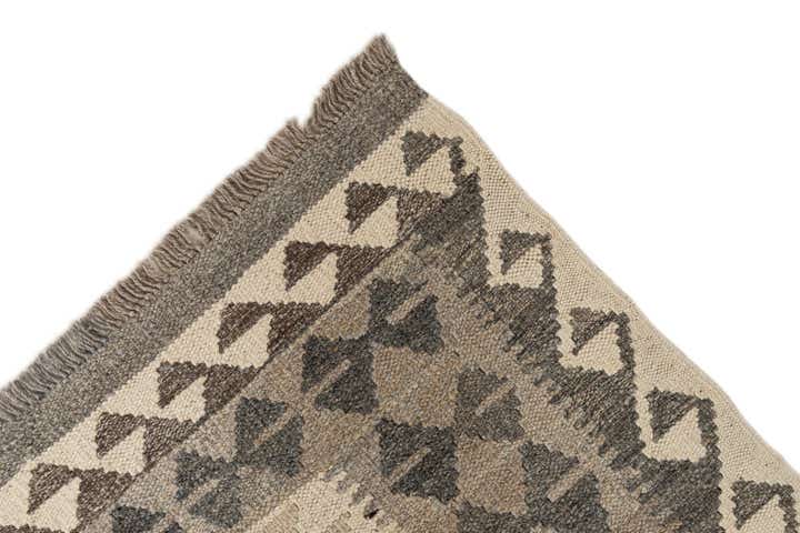 2' 7 x 9' 7 Hand Woven Kilim Maymana Wool Runner Rug