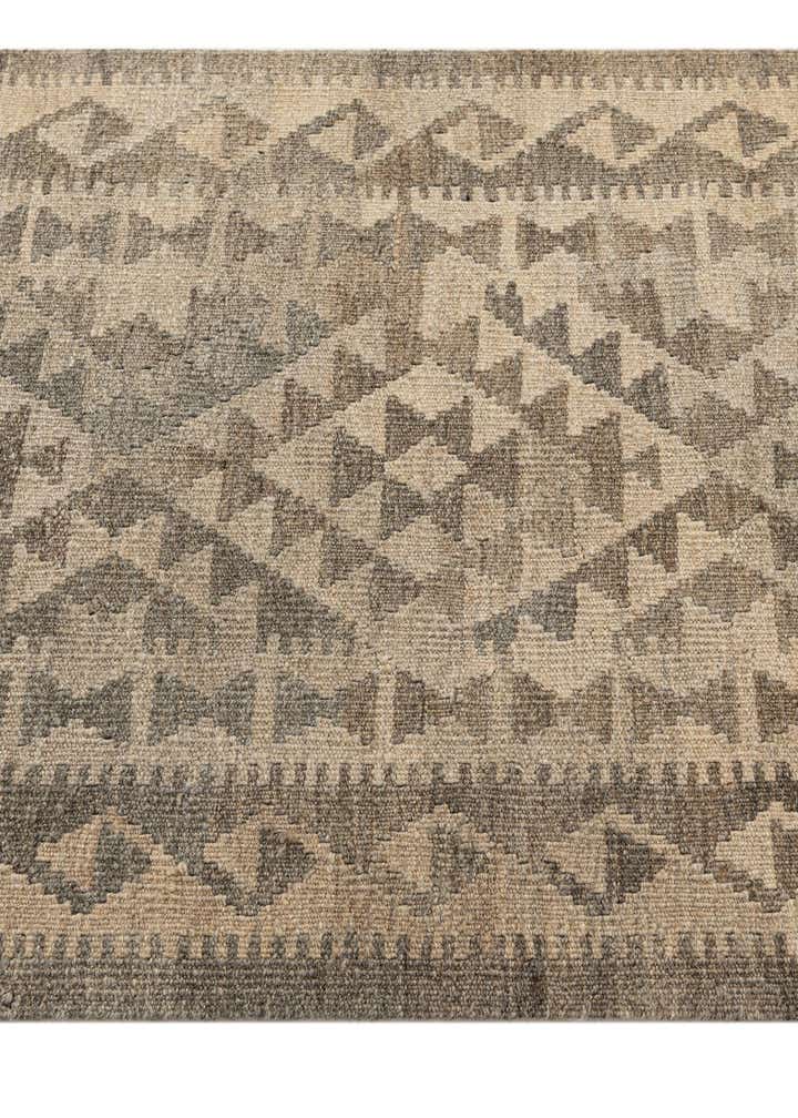 2' 10 x 9' 10 Hand Woven Kilim Maymana Wool Runner Rug