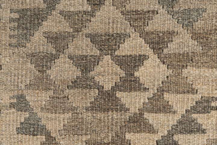2' 10 x 9' 10 Hand Woven Kilim Maymana Wool Runner Rug