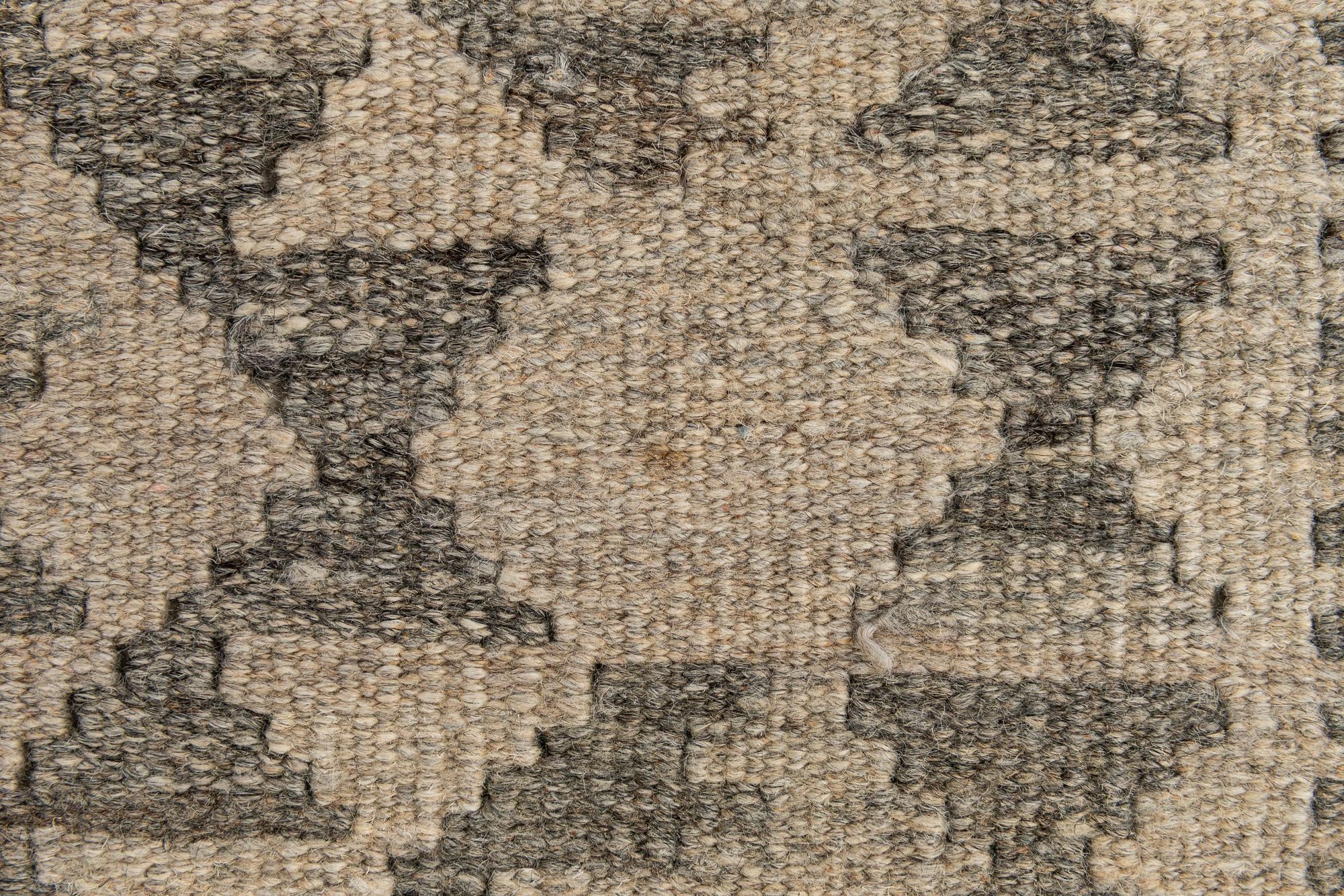 2' 10 x 9' 10 Hand Woven Kilim Maymana Wool Runner Rug