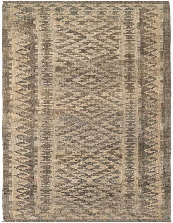 2' 10 x 9' 10 Hand Woven Kilim Maymana Wool Runner Rug