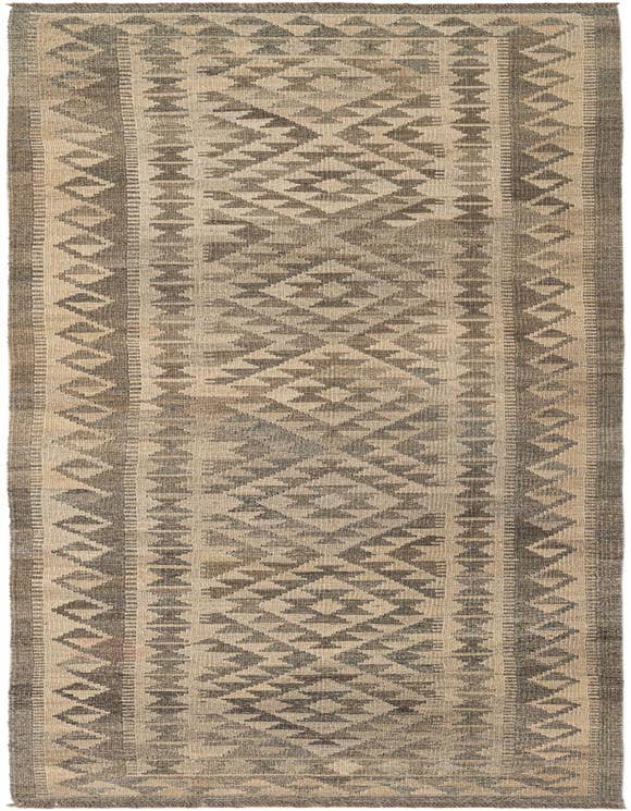 Detail image of 2' 10 x 9' 10 Hand Woven Kilim Maymana Wool Runner Rug