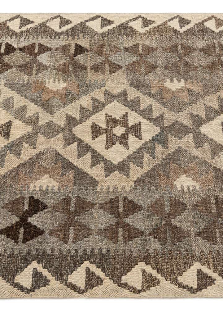 2' 9 x 9' 8 Hand Woven Kilim Maymana Wool Runner Rug