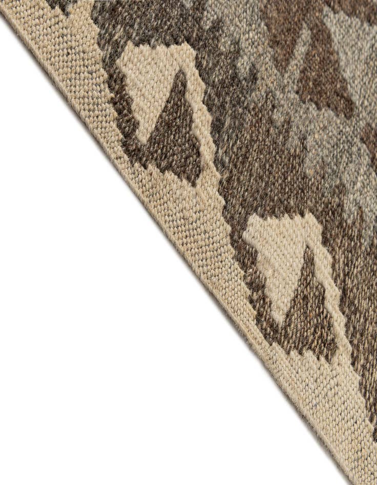 Detail image of 2' 9 x 9' 8  Hand Woven Kilim Maymana Wool Runner Rug