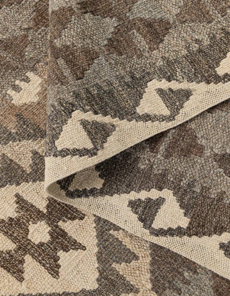 Detail image of 2' 9 x 9' 8  Hand Woven Kilim Maymana Wool Runner Rug