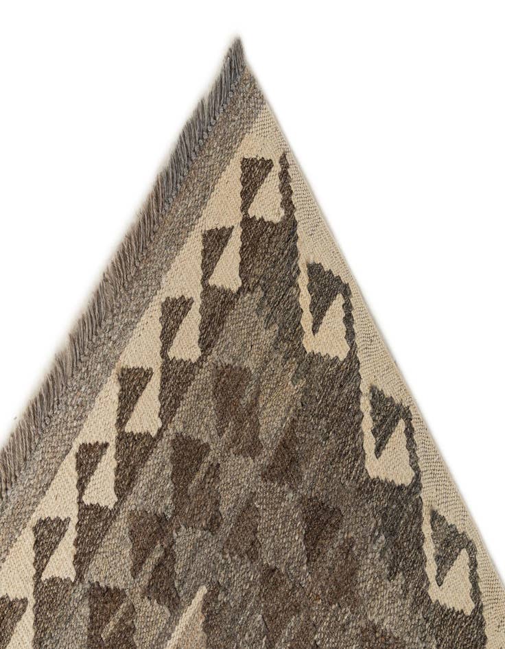 Detail image of 2' 9 x 9' 8  Hand Woven Kilim Maymana Wool Runner Rug