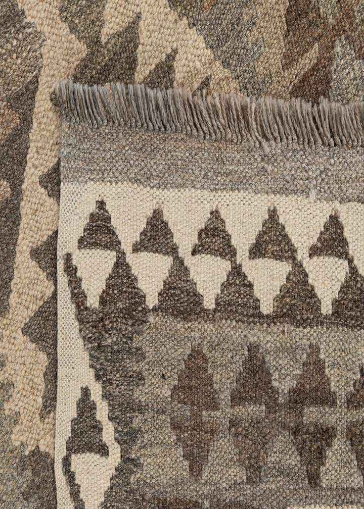 2' 9 x 9' 8 Hand Woven Kilim Maymana Wool Runner Rug