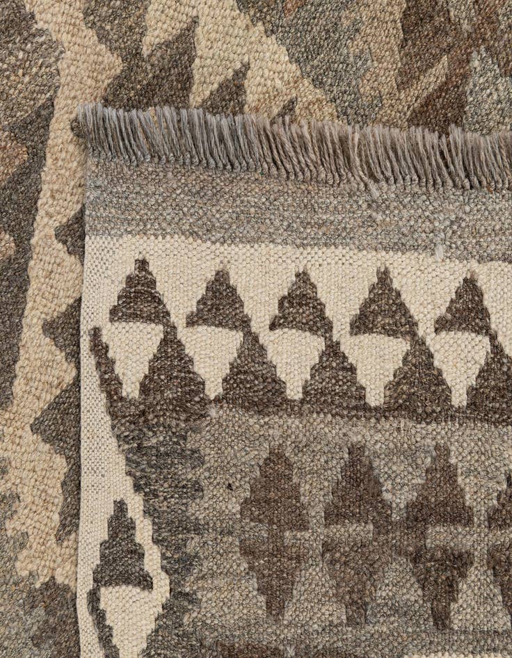 Detail image of 2' 9 x 9' 8  Hand Woven Kilim Maymana Wool Runner Rug
