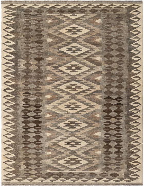 Detail image of 2' 9 x 9' 8 Hand Woven Kilim Maymana Wool Runner Rug