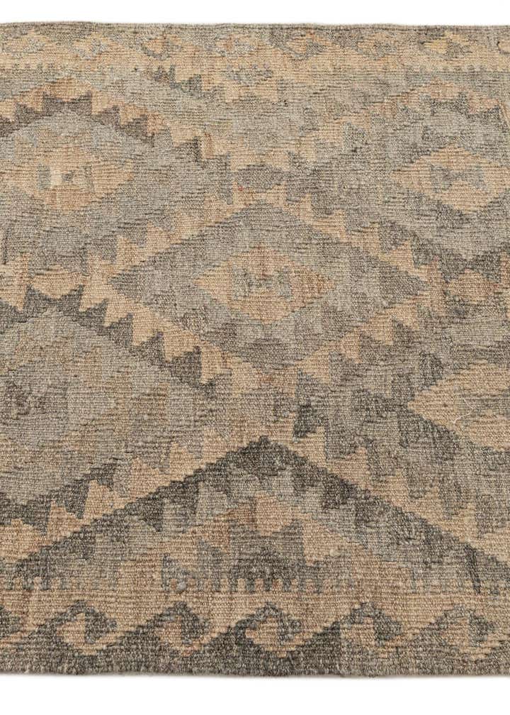 2' 9 x 9' 9 Hand Woven Kilim Maymana Wool Runner Rug